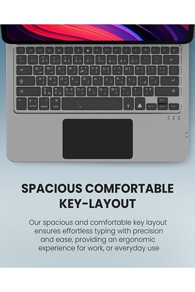 Wireless Keyboard Case for iPad 11" Pro/10.9 | RGB Backlit, Multi-Touch Trackpad - 3