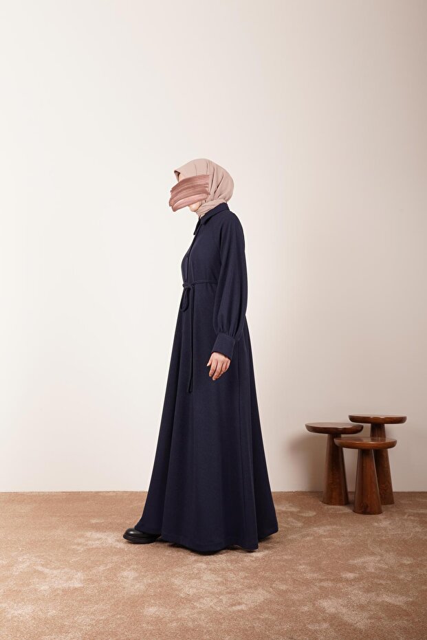 Kloş Triko Ferace-Lacivert - 3