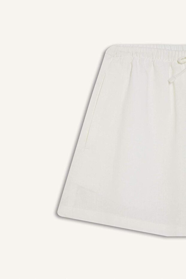 Coool Regular Fit Normal Bel Kısa Paça Keten Karışımlı Şort D8008AX25HS - 8