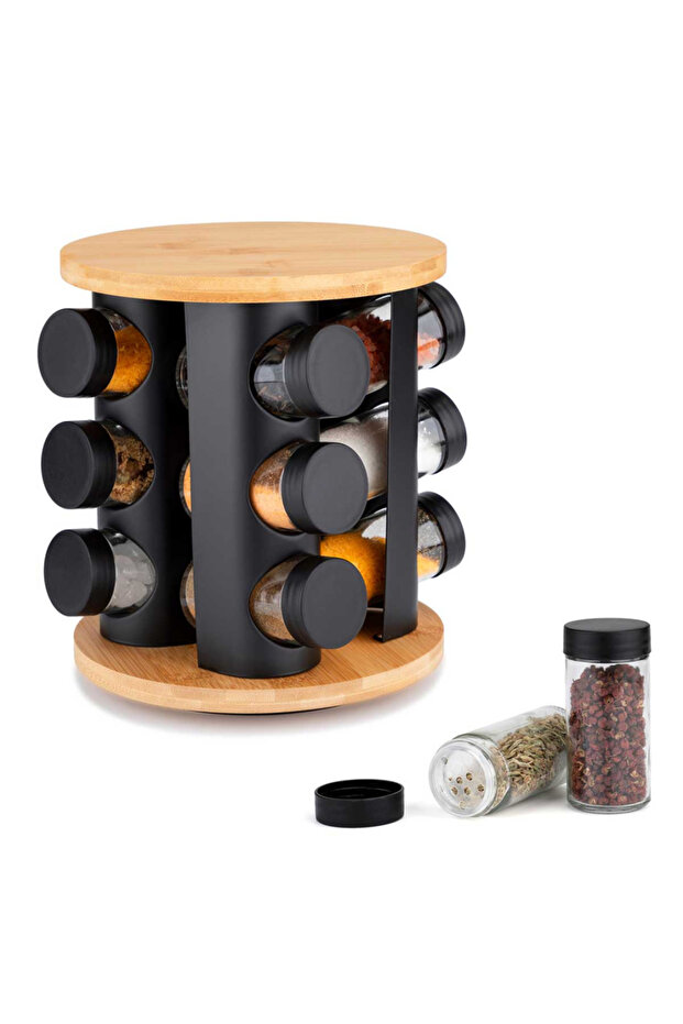 ROTATING SPICE RACK 12 CONTAINERS E-8252 - 1