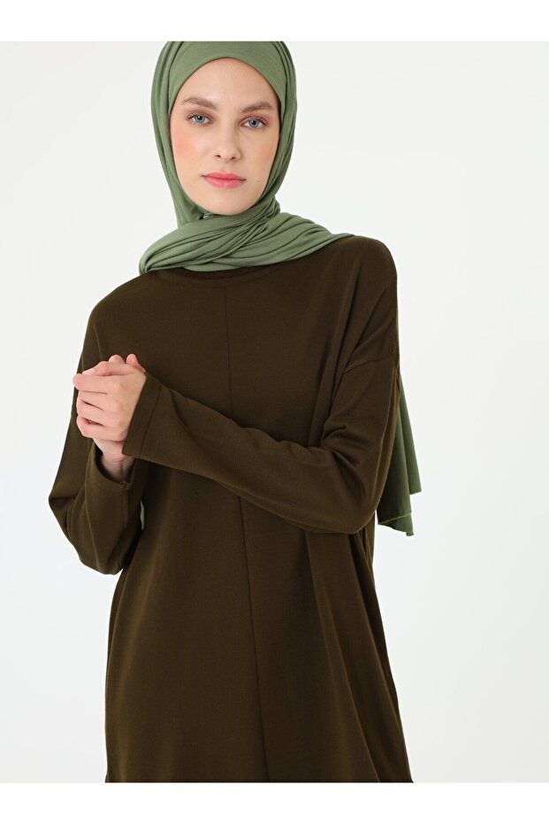 Triko Basic Tunik & Pantolon Takım - Haki - - 2