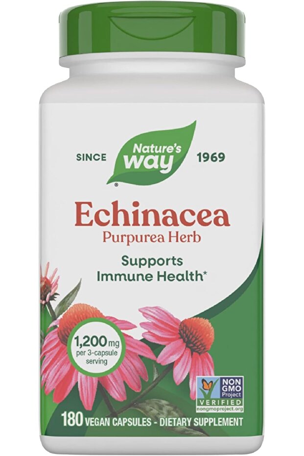 Echinacea Purpurea Herb, 1,200 mg per serving, 180 VCaps
