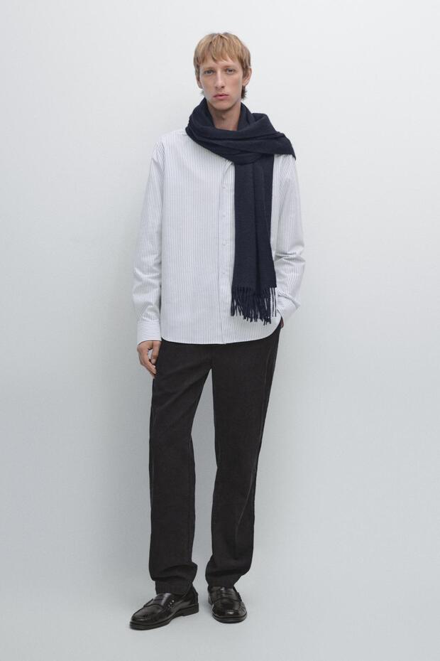 Regular fit çizgili gömlek - 1