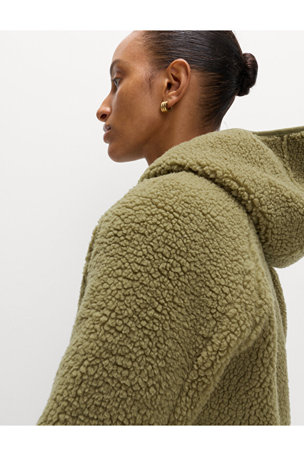 Borg Kapüşonlu Ceket - 2