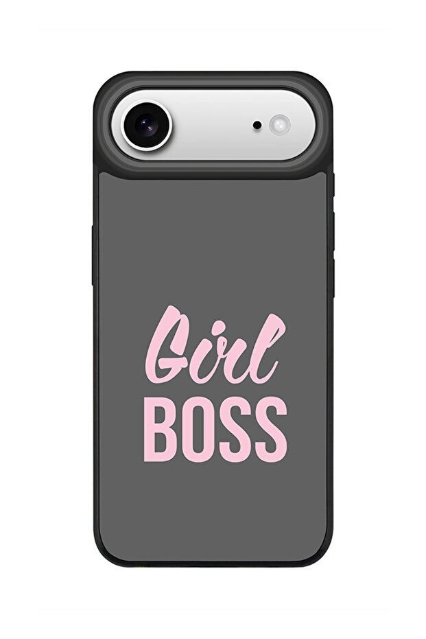 iPhone Air Case, [Compatible with MagSafe] Slim Magnetic cover Phone Case -Girl Boss (Grey)