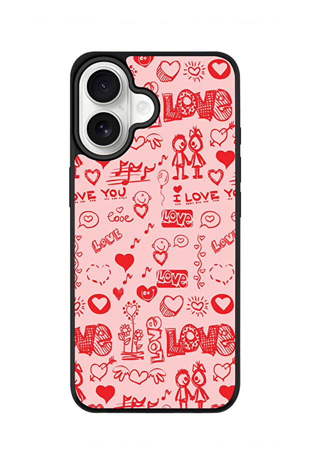 iPhone 17 Case, [Compatible with MagSafe] Slim Magnetic cover Phone Case iPhone 17 -Love Doodle