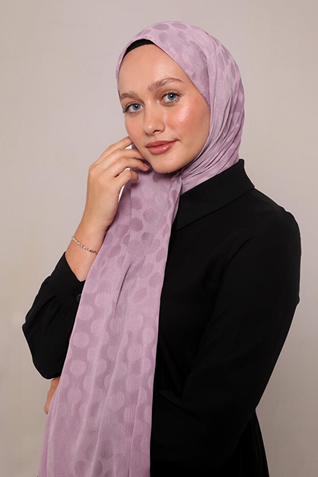 شال كابري من الجاكار منقوش باللون الأرجواني