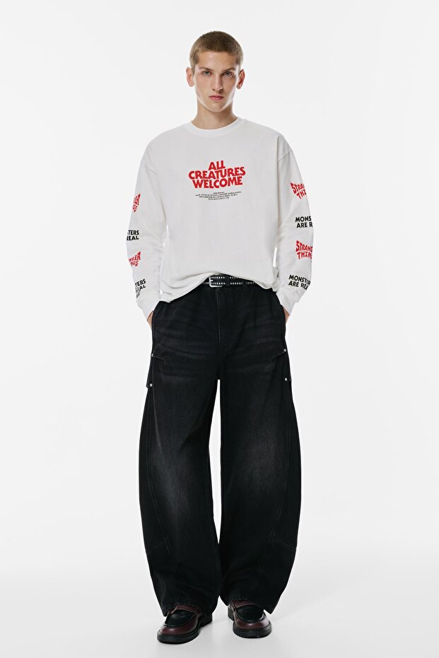 Beyaz Stranger Things t-shirt - 2