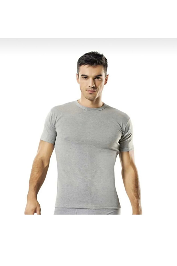 Ri̇bana Fabric Cotton Short Sleeve Closed Neck T-Shirt 5 Pieces