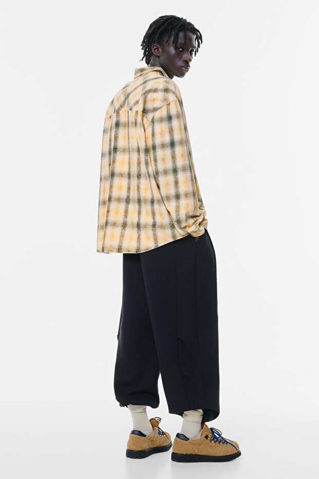 Kareli uzun kollu gömlek - 4