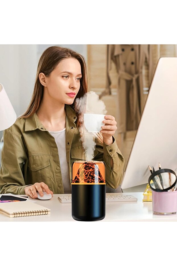 Aroma diffuser with RGB LED, volcano effect, 2 operating modes, 180 ml tank, USB, 120 x 65 mm - 14