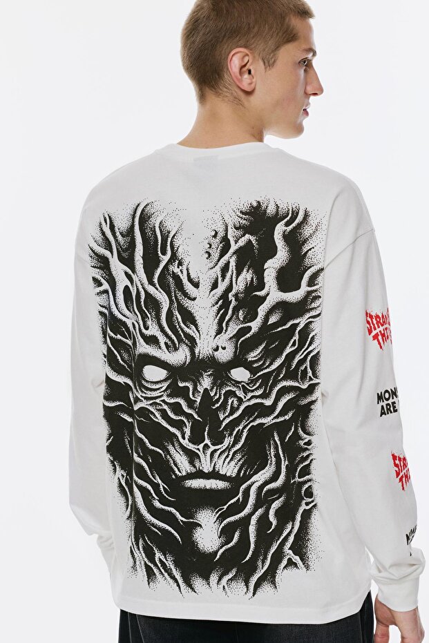 Beyaz Stranger Things t-shirt - 3