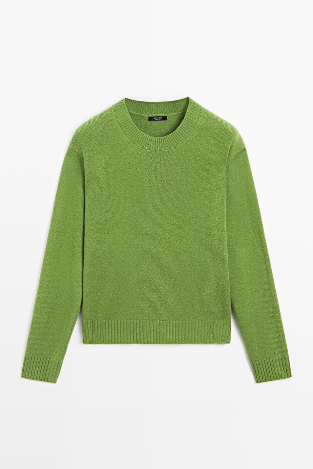 Yün karışımlı bisiklet yaka kazak - 5