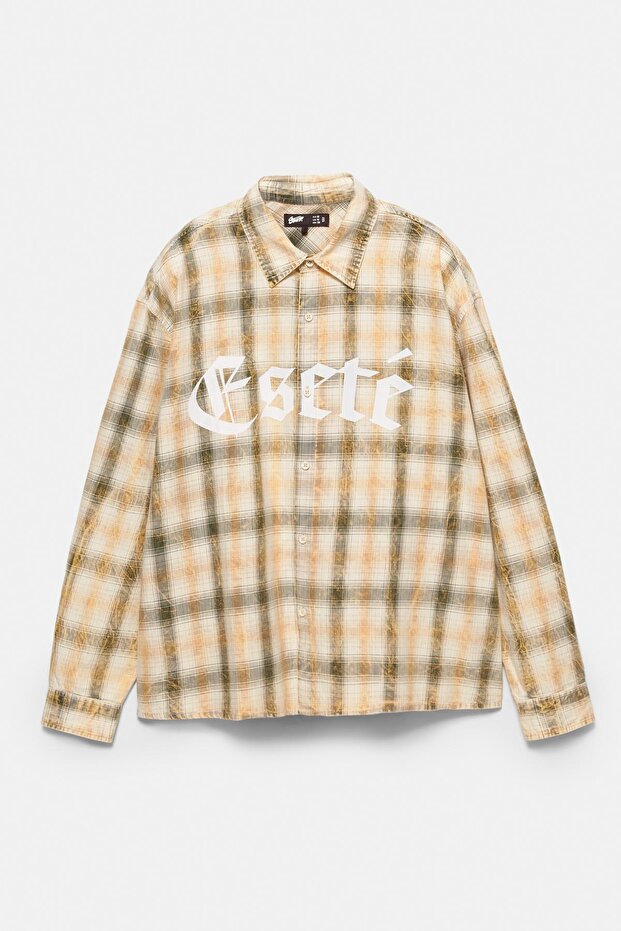 Kareli uzun kollu gömlek - 6