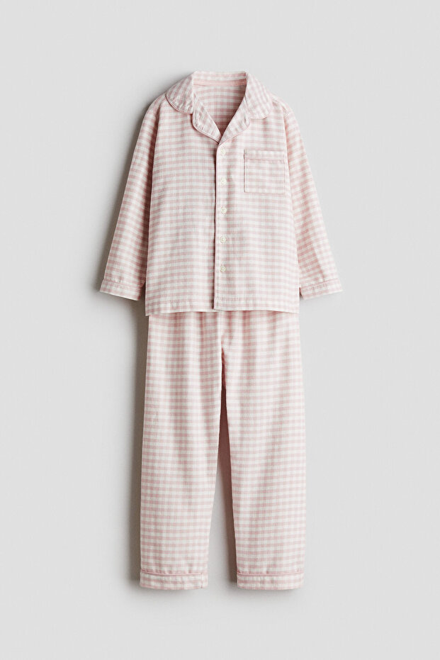 Pamuklu Flanel Pijama Takımı - 1