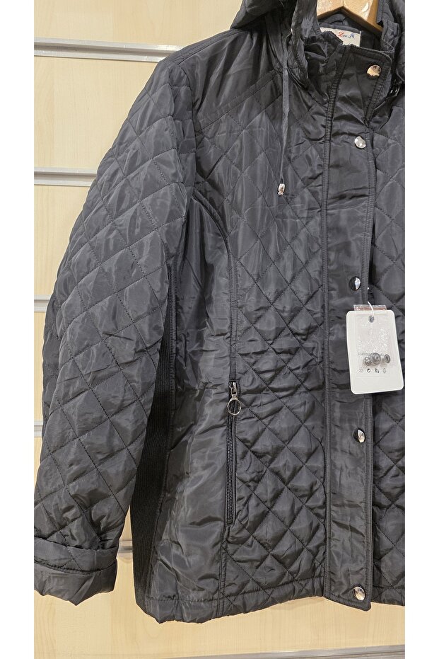 معطف بنمط البقلاوة مع تفاصيل الأزرار - 2