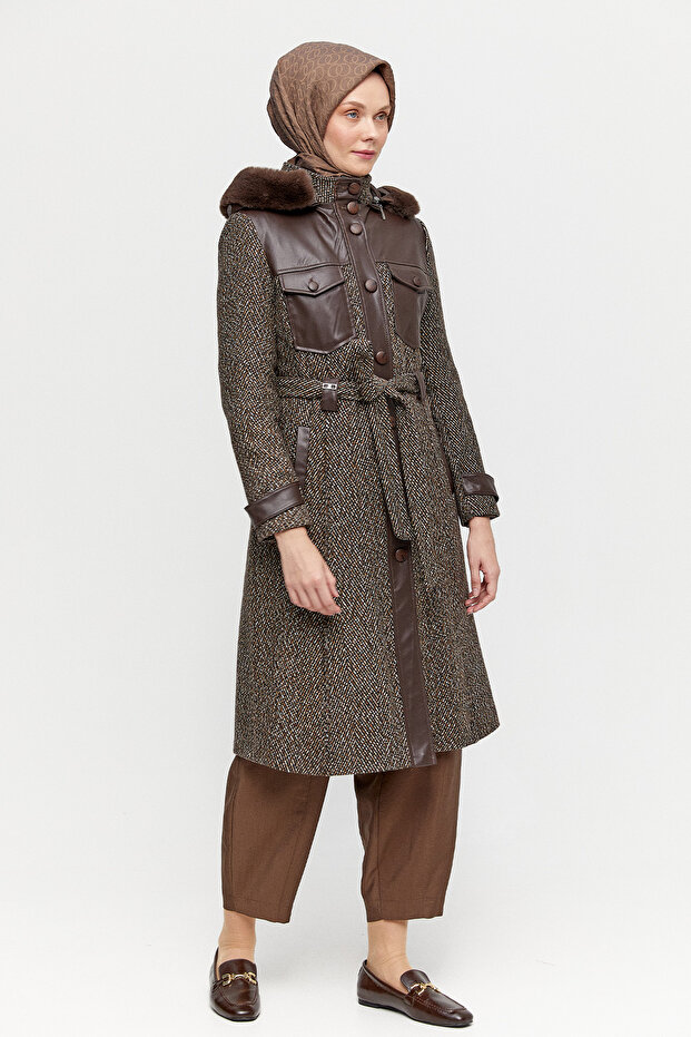 Deri Kombinli Kap - 2