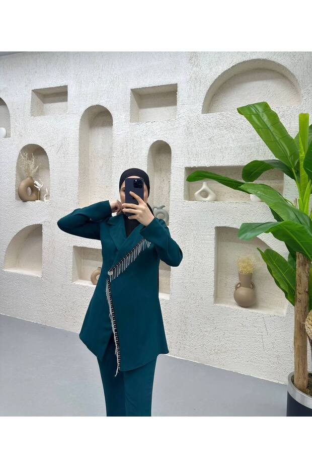 مجموعة الحجاب المزدوج المتدلي الحجري - 2