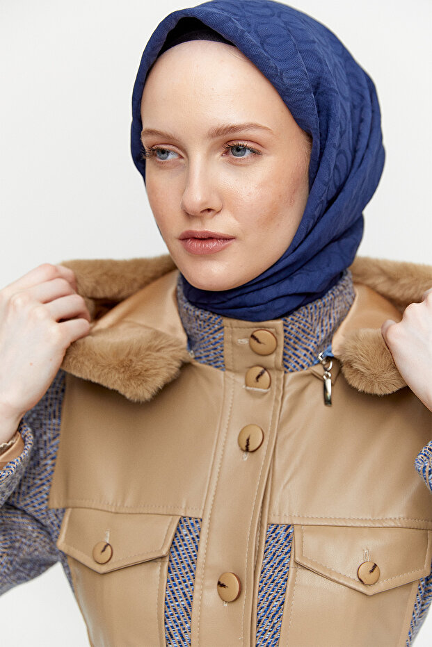 Deri Kombinli Kap - 3