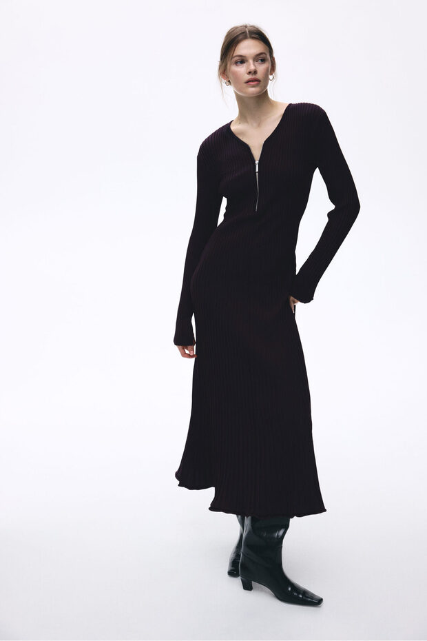 Lastik Örgülü Elbise - 2