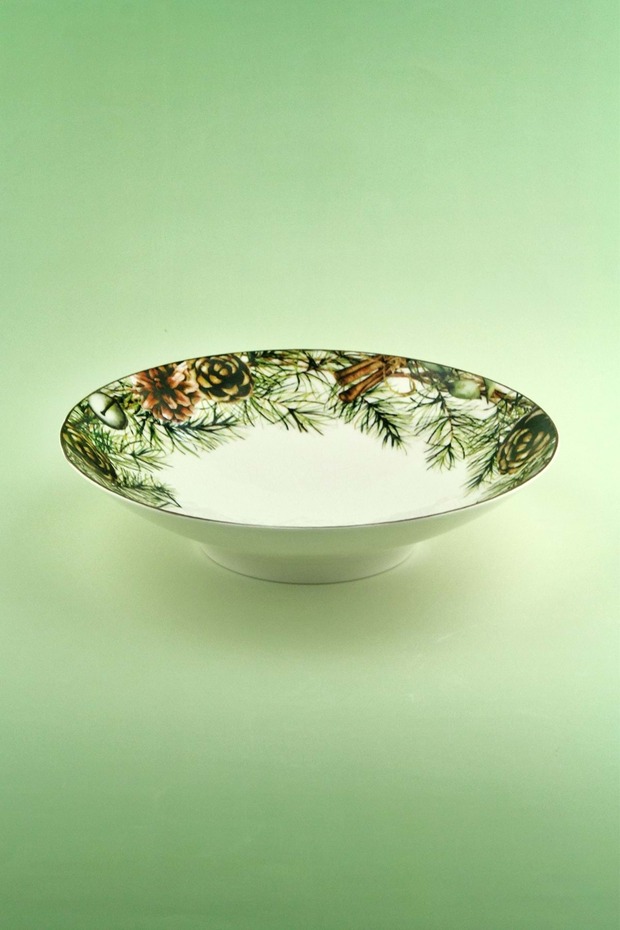 Forest Large Size Porcelain Salad Bowl