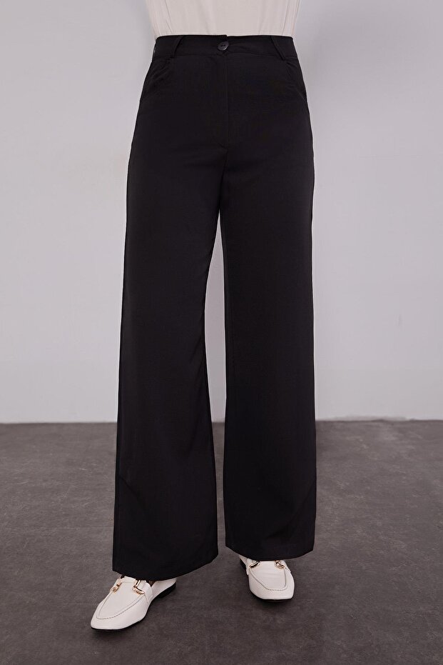 Siyah Cepli Pantolon - 1