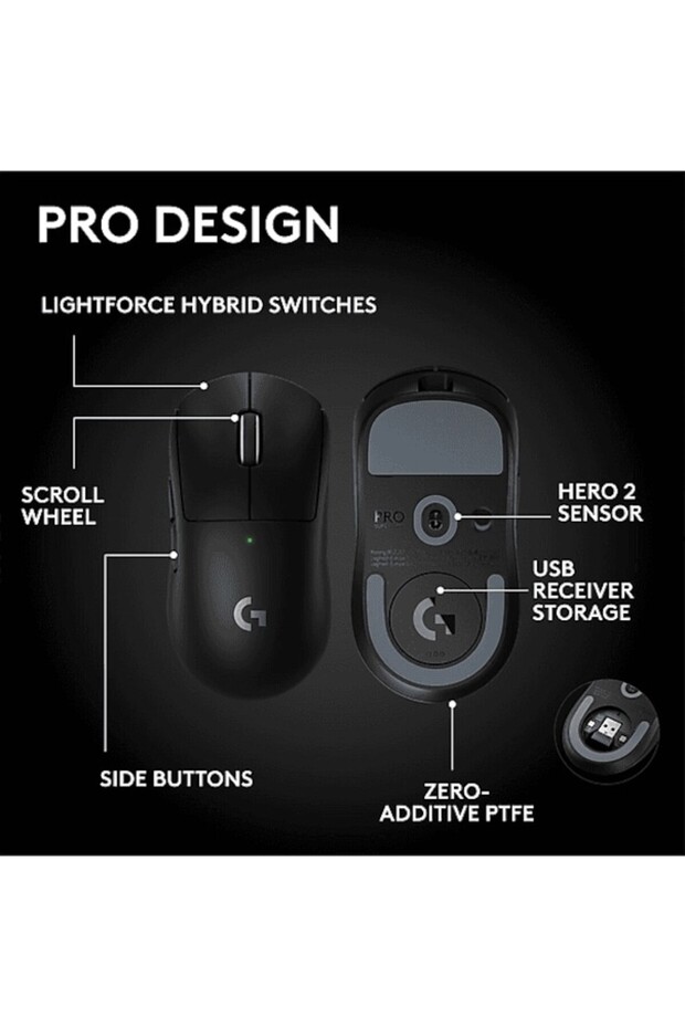 G PRO X SUPERLIGHT 2 SE Kablosuz Oyuncu Mouse, Siyah 910-007553 - 6