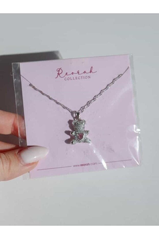 Teddy Bear Çelik Kolye - 1