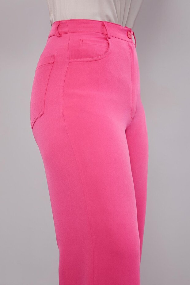 Fuşya Cepli Pantolon - 4