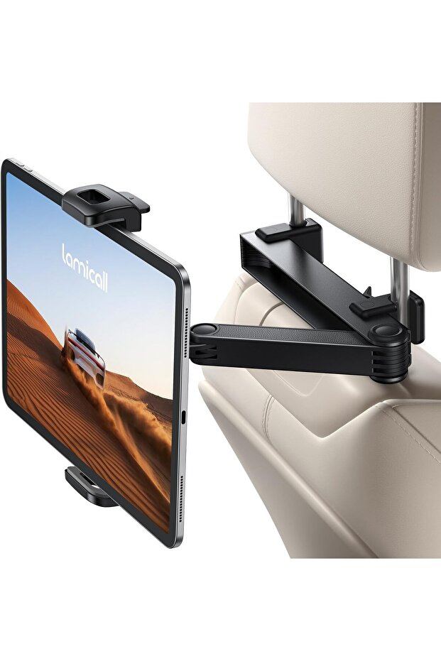 Tablet Holder for Car Headrest - [Lockable] [3 in 1 Extension Arm] 2024 Car Backseat Tablet