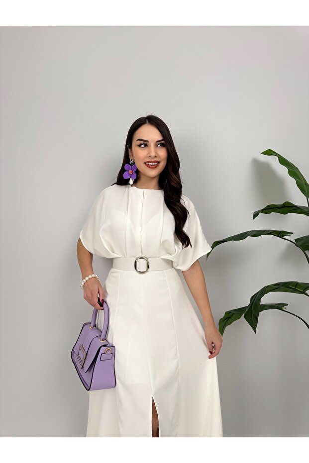 Kemerli Elbise Abiye Nişan Davet Gece Elbisesi - 3