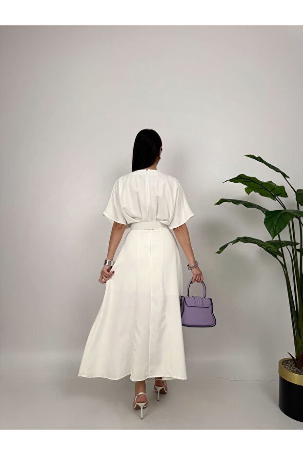 Kemerli Elbise Abiye Nişan Davet Gece Elbisesi - 5