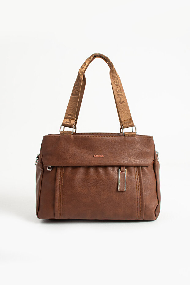 Mega Polo Women's Soft Faux Leather Handbag with Adjustable Long Shoulder Strap