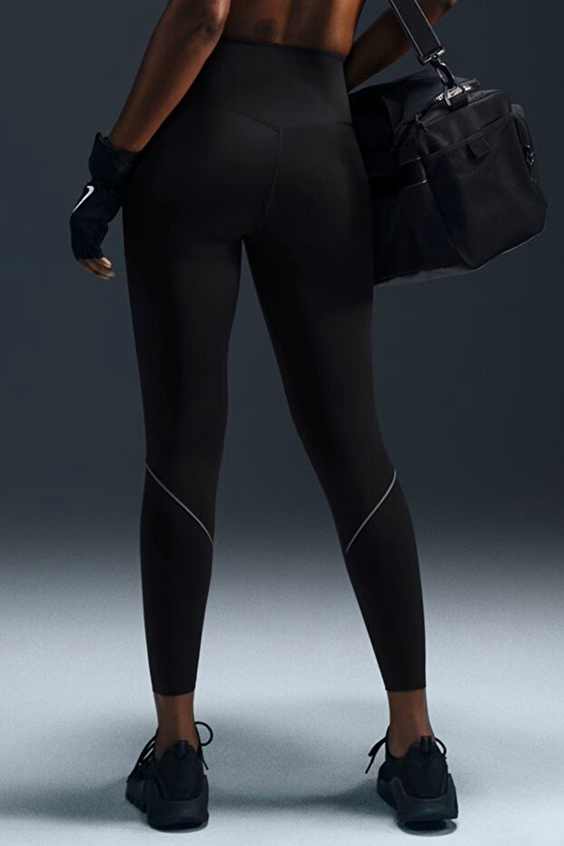 Go Firm-Support High-Waisted Reflective 7/8 Training Yüksek Belli Siyah Kadın Tayt - 7