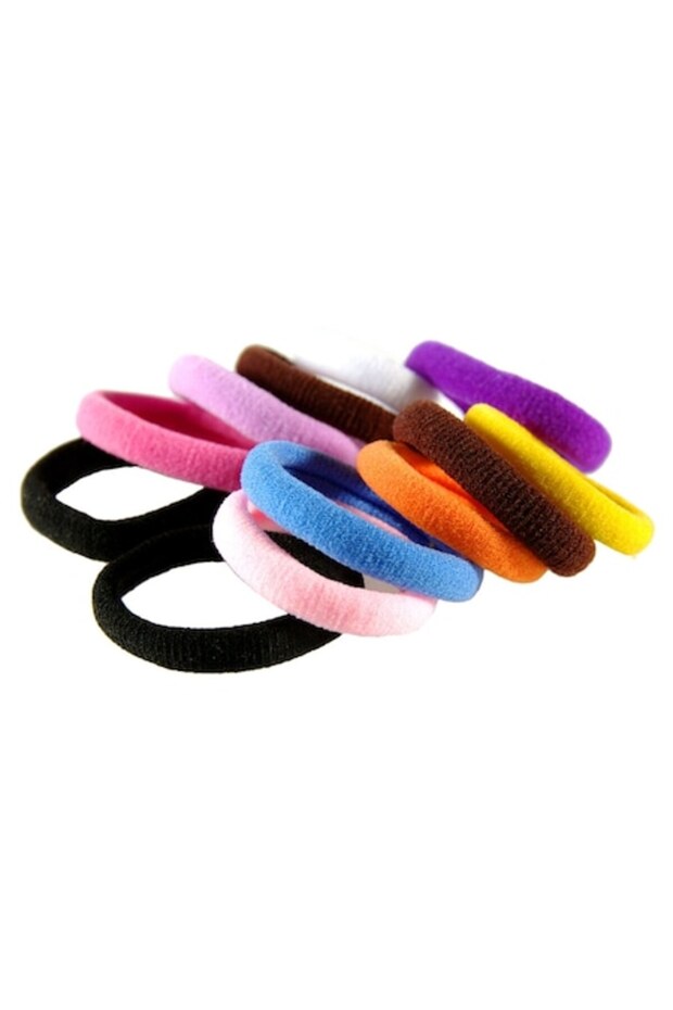 Set de 12 mini elastice de păr, DecorCasa