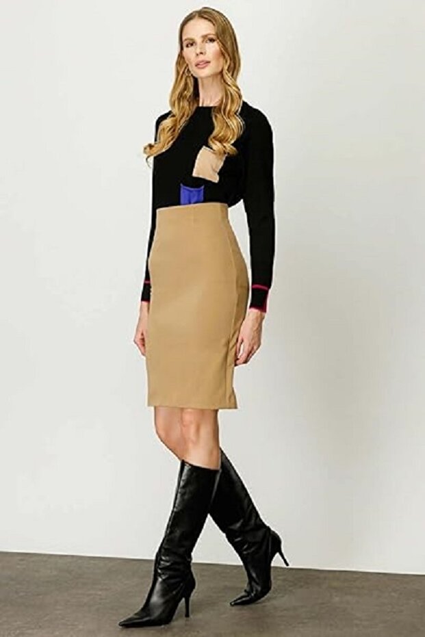 Kadın Kalem Etek 3003 Camel - 1