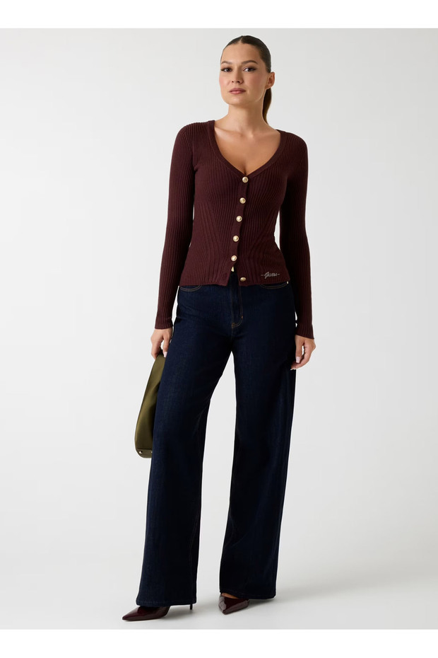 Kahve Kadın Hırka Julia Kadın Ipek Kaşmir Karışımlı T - 1