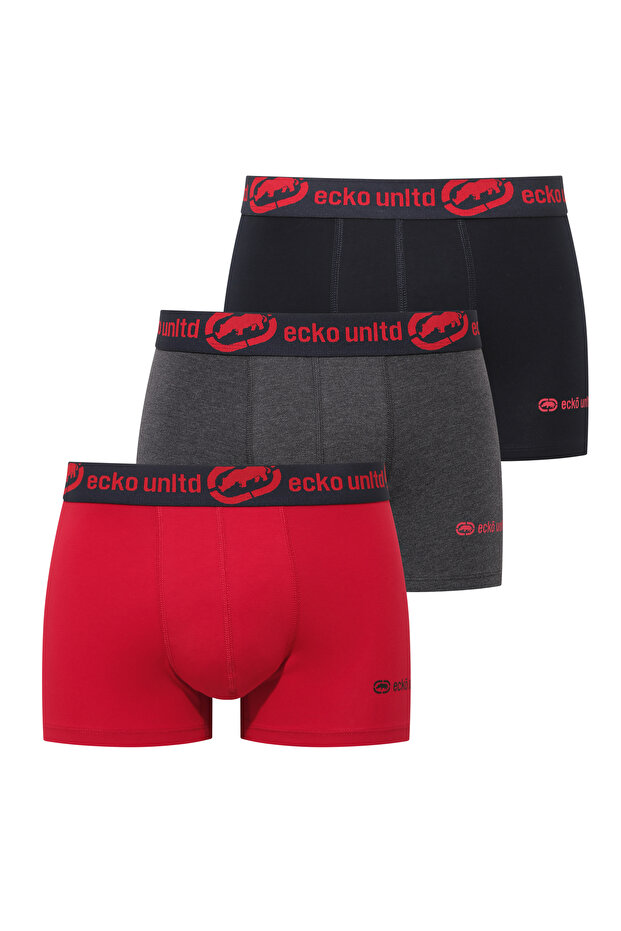Red - Navy Blue - Navy Blue Melange 3-Pack Boxer