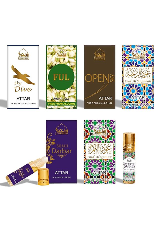 Mixed Attar Oil Set | Authentic Arabic Fragrance Oils | Long-lasting Halal Scents for Ramadan