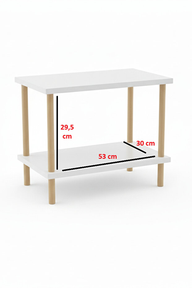 Mutfak Rafı Mikrodalga Rafı Tezgah Üstü Minimal Raf Baharatlık 2 Raflı Düzenleyici - 5