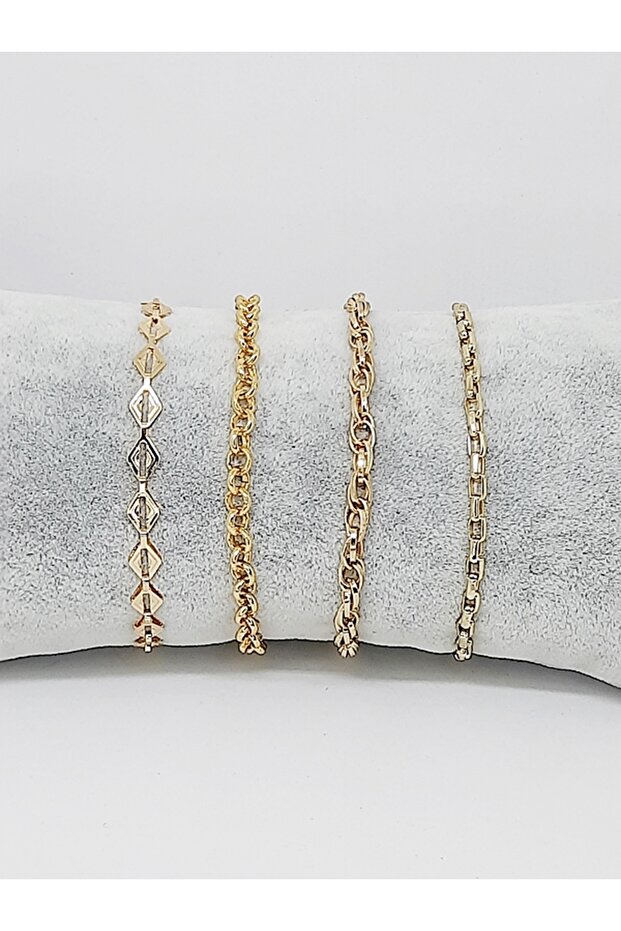 4-Piece Chain Bracelet Set