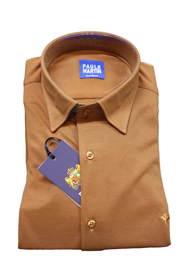 Erkek Uzunkol Örme Gömlek - 1