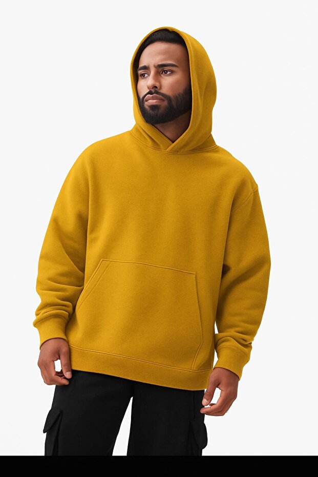 3-Thread Combed Cotton Unisex Hooded Sweatshirt