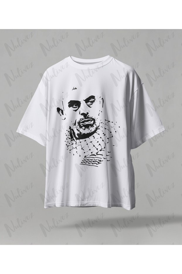 Palestine Yahya Sinvar Design Printed High Quality Compact Unisex Oversize T-Shirt