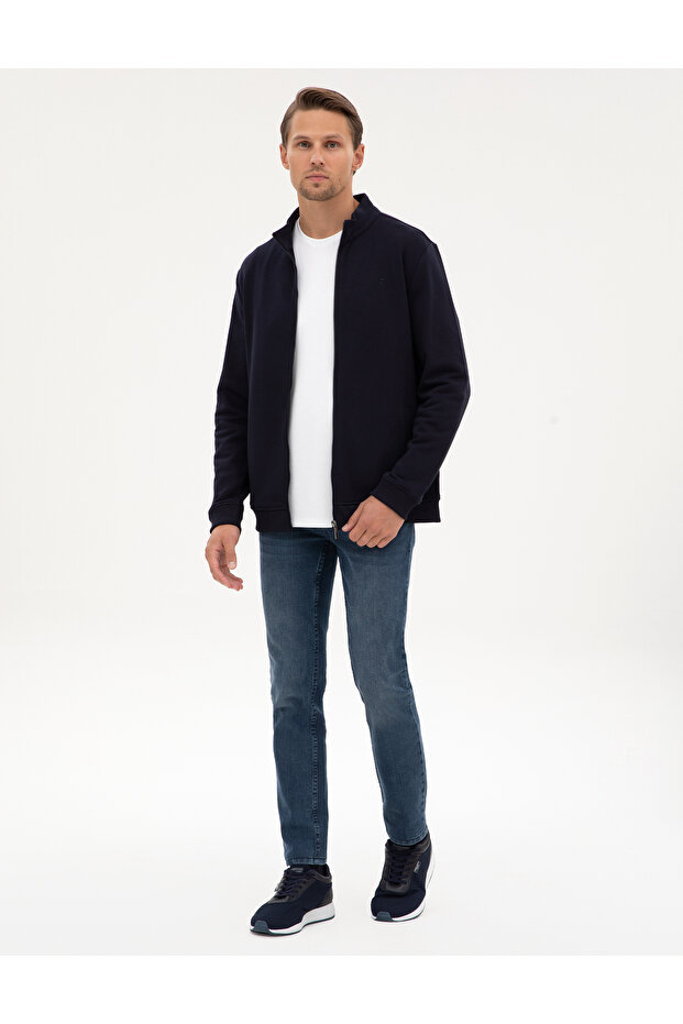 Lacivert Regular Fit Örme Hırka 50317668-VR033 - 4