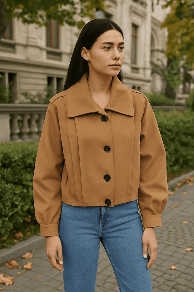 PİLE DETAYLI TRENC - 8