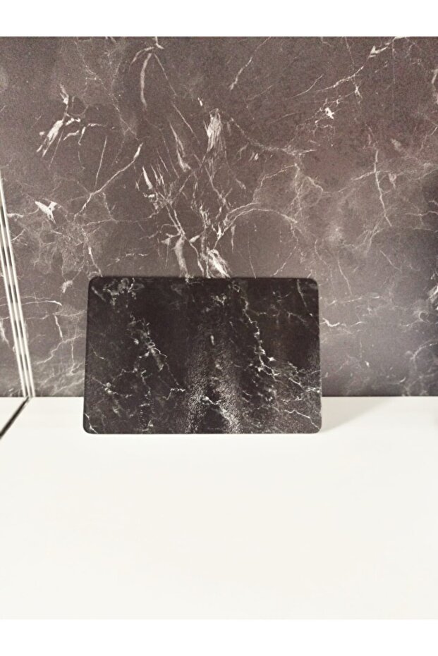 20X30Cm - Frosted Glass, Black Marble - Cutting Board - Presentation Tray