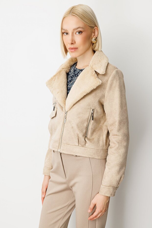 معطف من جلد الغزال الفاخر - 3