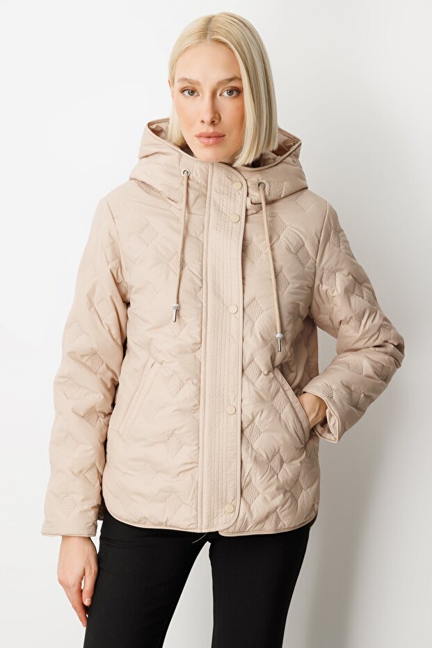 Kapüşonlu Şişme Mont - 1