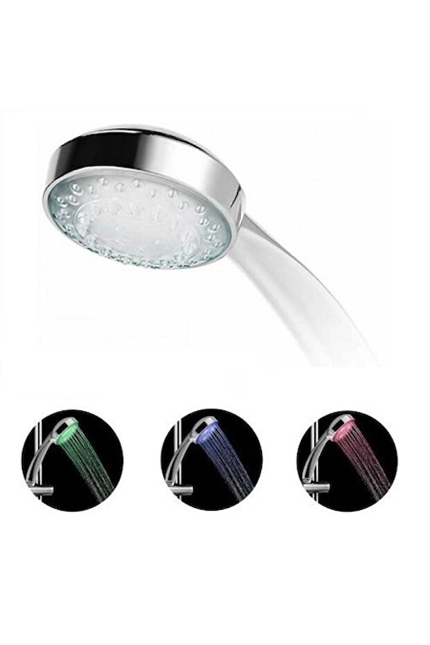 LED Shower Head Matheus, Temperature-Sensitive, Multicolor LEDs Based on Water Temperature - 1